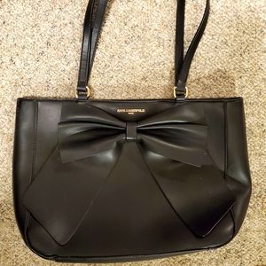 Karl Lagerfeld bow purse with zipper